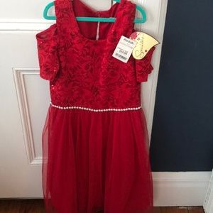 Red Girls Dress NWT